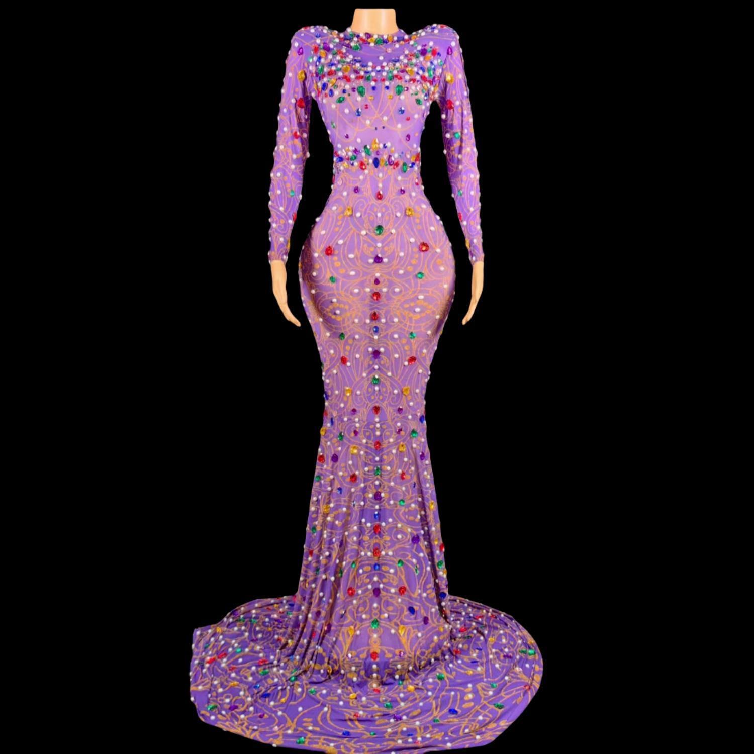 Sparkly Strass Paarse Zeemeerm - Sparkly Rhinestone Club Party Dress recensie en prijs