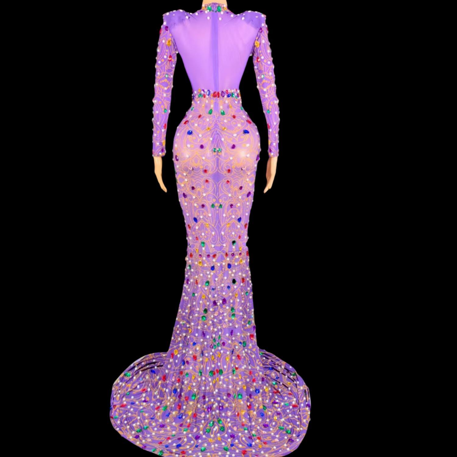 Sparkly Strass Paarse Zeemeerm - Sparkly Rhinestone Club Party Dress recensie en prijs