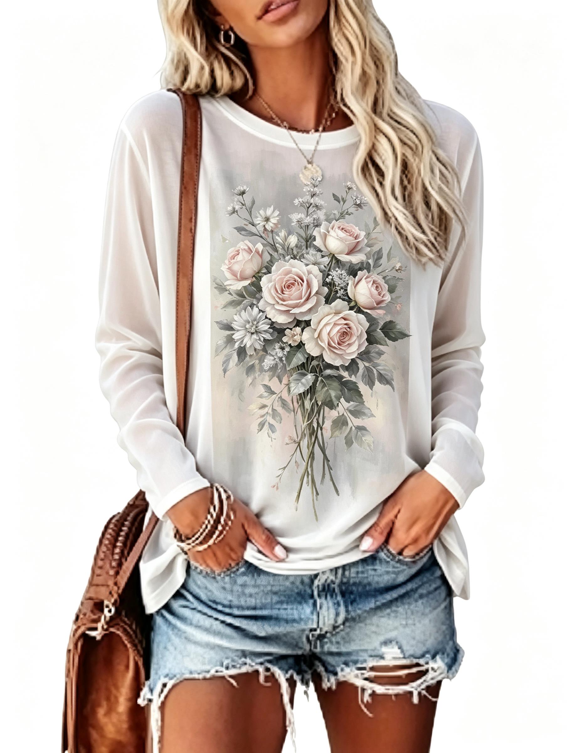 Dames T-shirt met lange mouwen - Blouses recensie en prijs
