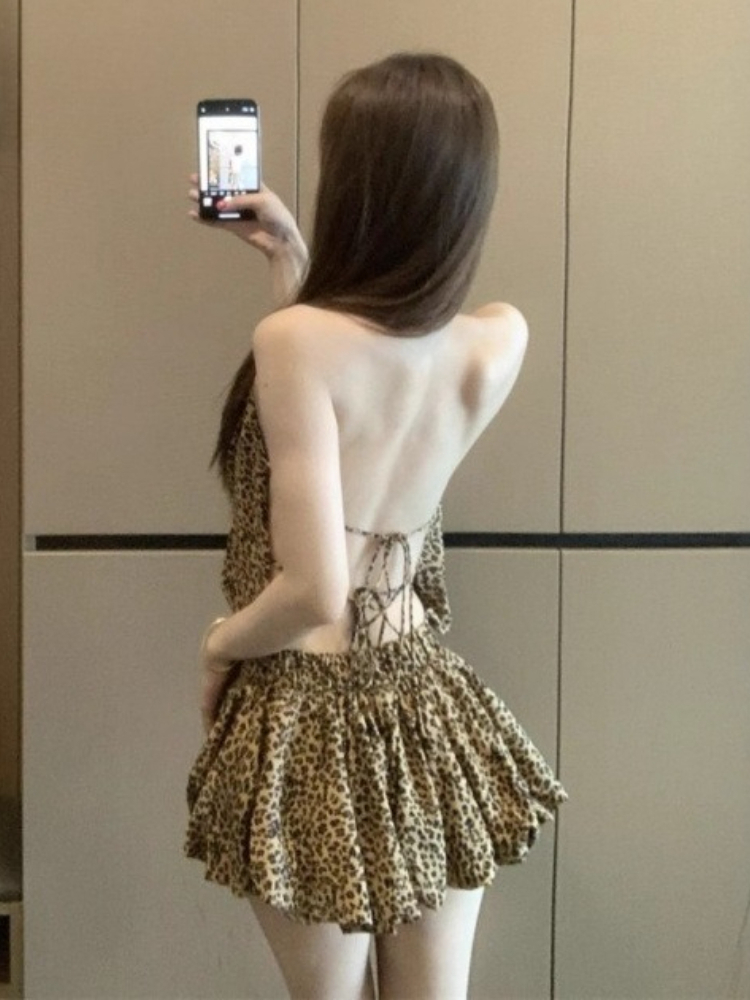 Y2k Esthetische Vintage Luipaa - Y2K Backless Halter Mini Dress recensie en prijs