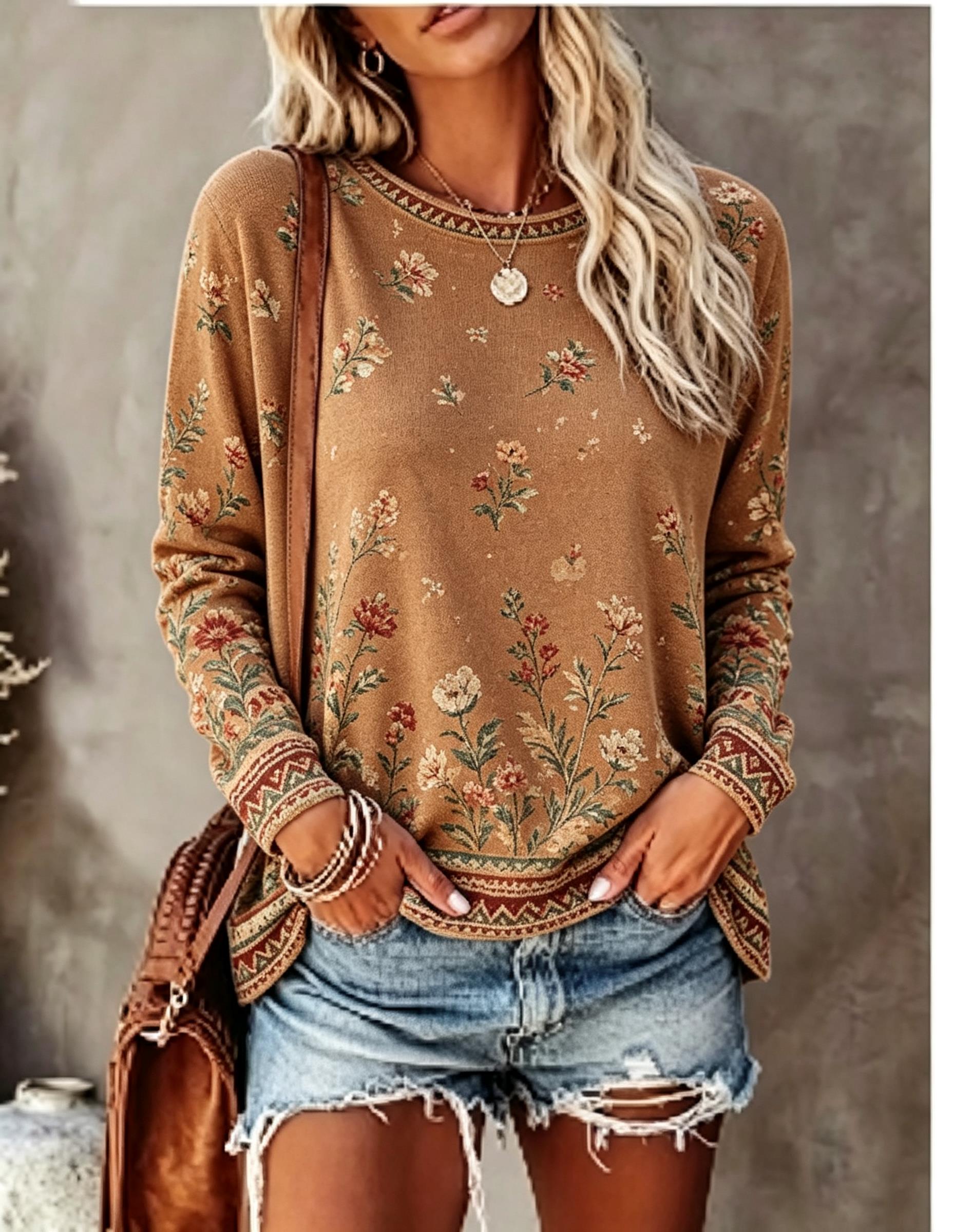 Dames T-shirt met ronde hals e - Blouses recensie en prijs